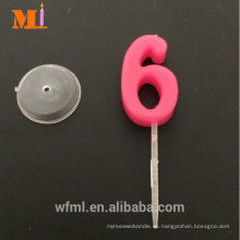 Selecciones principales Own Mold Birthday Red Number Vela para pasteles